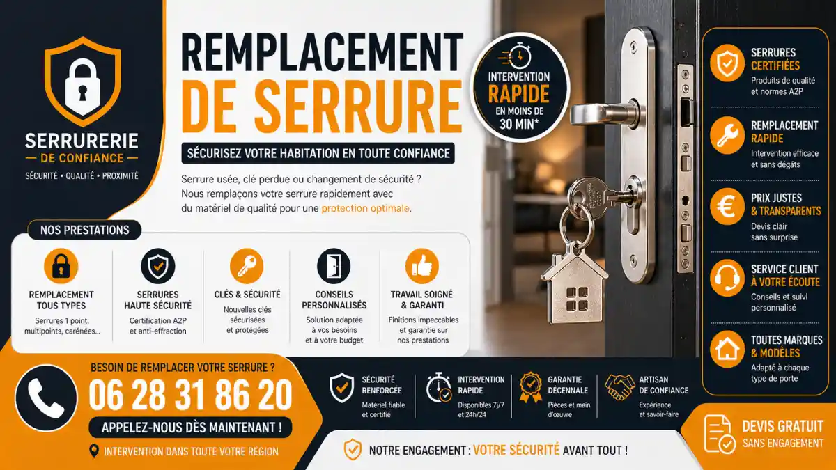 Changement de serrure à Graveson rapide 24h