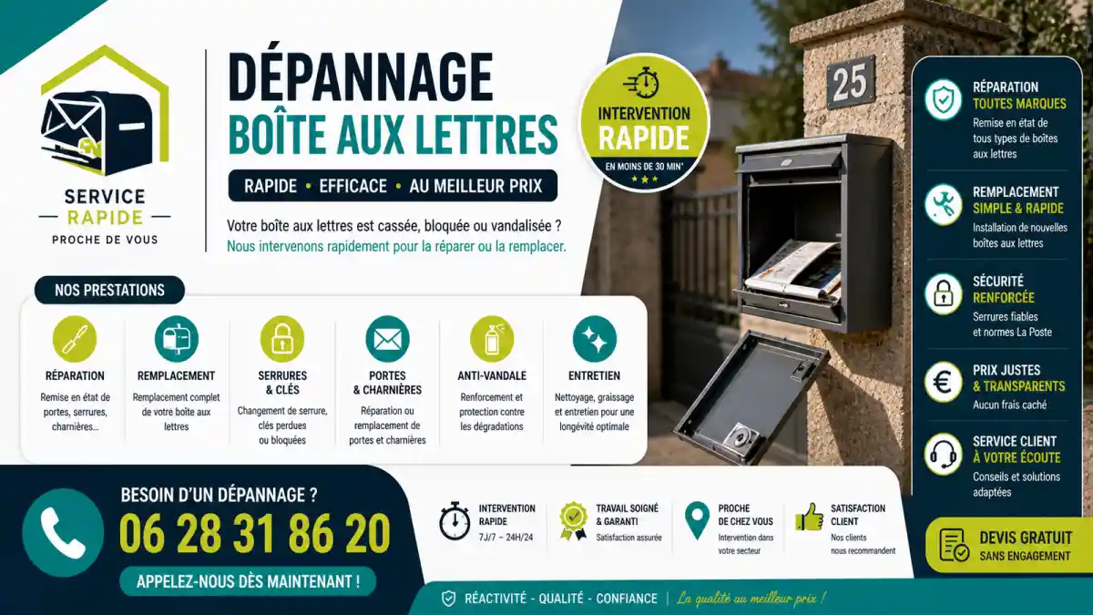 Dépannage boîte aux lettres à Miramas