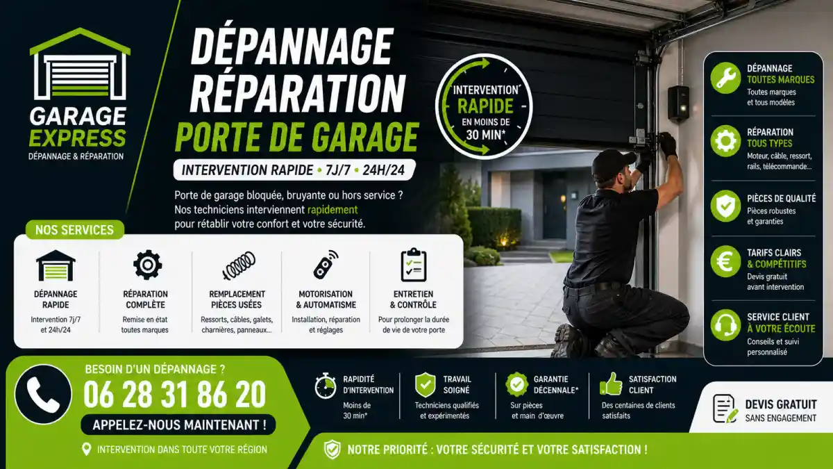 Dépannage porte garage à Ceyreste urgence