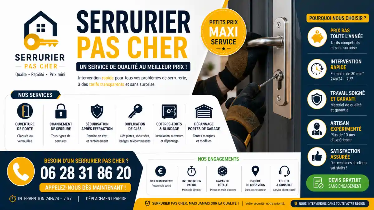 Serrurier pas cher à Tarascon dépannage installation